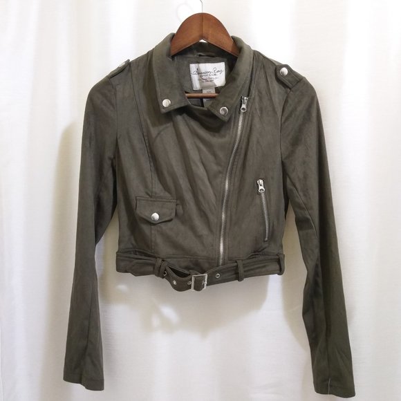 American Rag Jackets & Blazers - Lightweight Faux Suede Moto Asymmetrical Zip - Sz Small - NWT